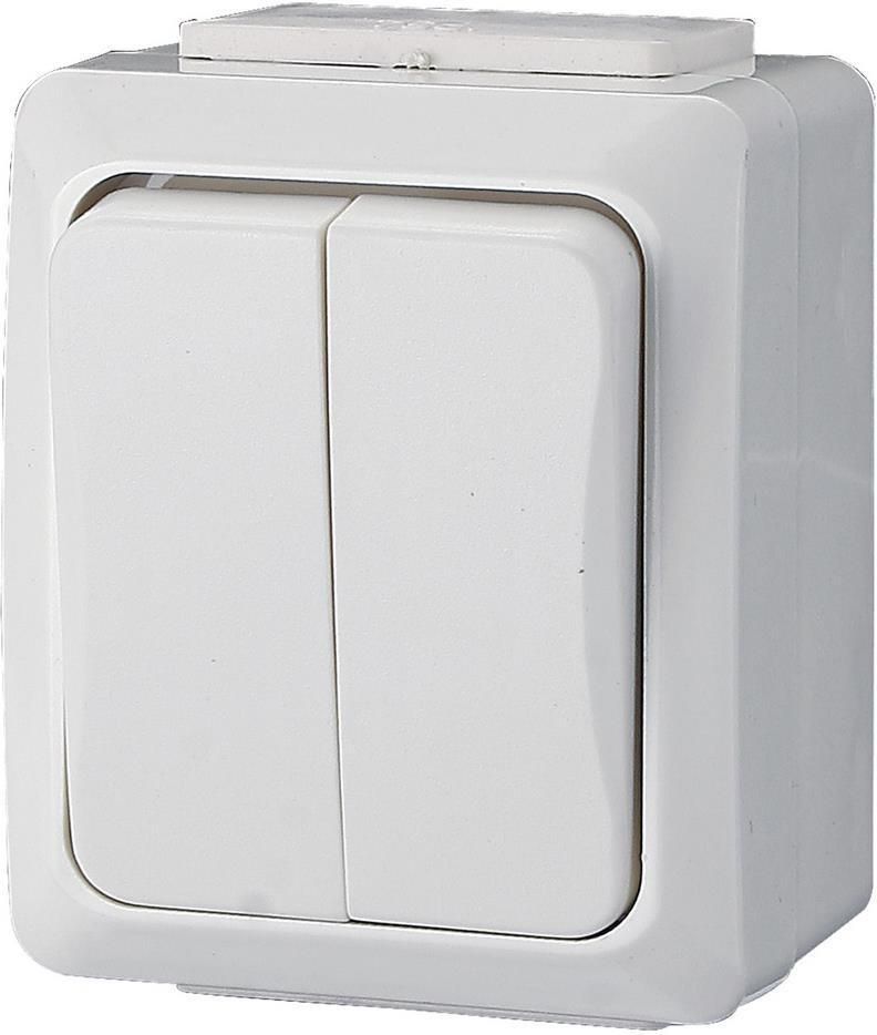 Slēdzis 2-taustiņu 230V 50Hz 10A IP54